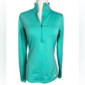 Nike Women's Aqua Long Sleeve Quarter Zip Jacket Size M